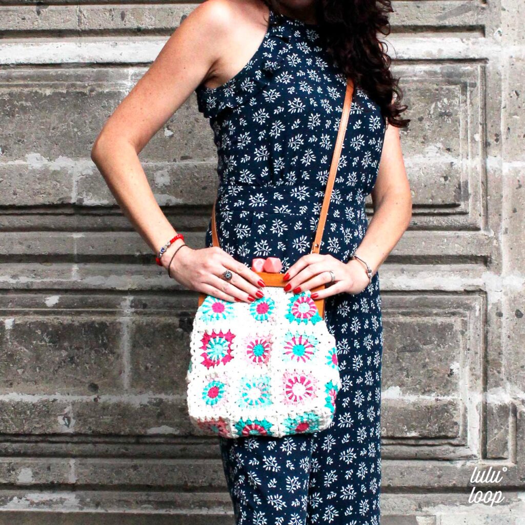Cherry Bag- Granny Square Crochet Bag by Lulu Loop Crochet