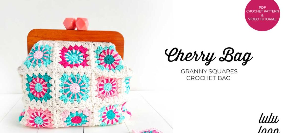 Crochet Granny Squeare Bag Pattern and Video Tutorial by Lulu Loop Crochet